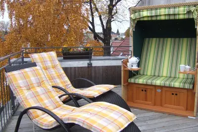 Image de confortable appartement 4 étoiles avec terrasse sur le toit, calme et central