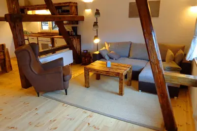 Image de Style ancien nouvellement construit, appartement rustique grande terrasse avec barbecue. .