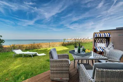 Image de Nouvel appartement fantastique au bord de l'eau avec sauna, terrasse ensoleillée, 2 chambres à coucher