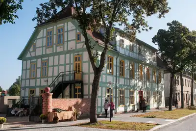 À la cathédrale de Havelberg dans une vieille maison à colombages