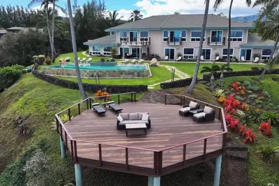 Image de Luxe 5 Br Estate sur la plage w / vues énormes, piscine, bain à remous - Tvnc # 4201