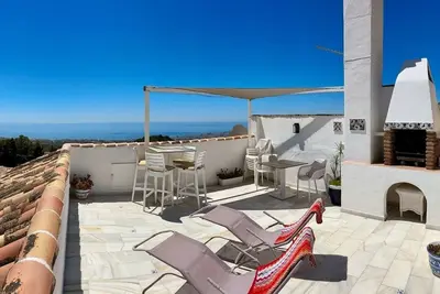 Image de Mijas Pueblo, vue mer panoramique, piscine, distance de marche des services
