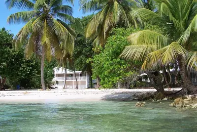Image de Maison les pieds dans l'eau sur une plage familial privée à Sainte Anne