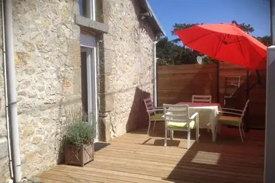 Image de Gîte-bord de plage, terrasse et parking privés