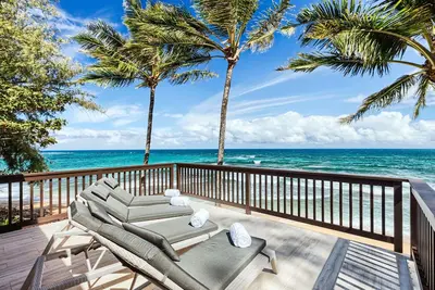 Image de Haena Beach House Tvnc # 1258 vue imprenable sur l'océan, Beachfront House