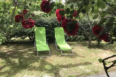 Image de « Le verger » : Joli T2 (60 m²), au calme, à 2 pas du centre et des plages