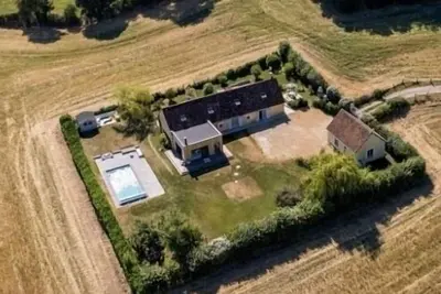 Image de Piscine & Vue. Magnifique longère du Perche pour 9p en pleine campagne!