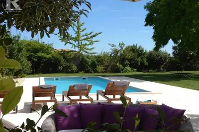 Image de Maison de caractère, piscine, océan, vignobles, Médoc