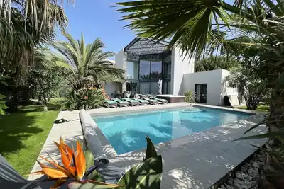 Image de Villa Paloma Cap D'Agde 8 pers. 600 m Mer Piscine chauffée Spa jardin exotique