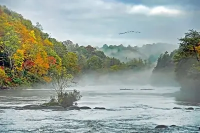 Image de Chalet sur la rivière Hiawassee à 1 mille de l'école Campbell Folk