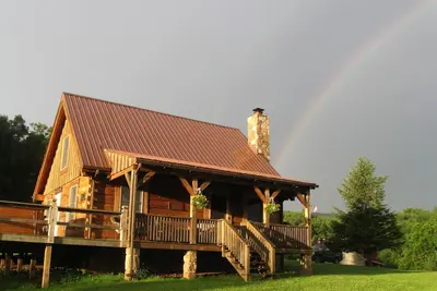 Image de Mt romantique Get-away ~ 'cabine Sunset' a des vues spectaculaires sur la montagne et le coucher du soleil!