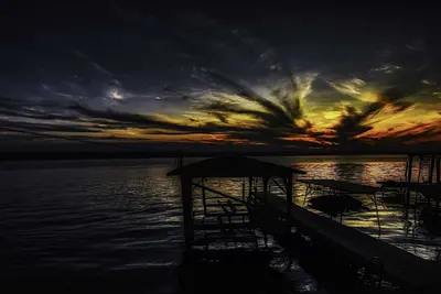 Image de Beaux couchers de soleil au lac du camp