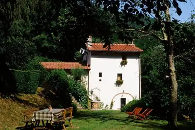 ancient restored mole with natutal pool in the river
