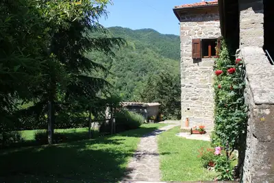 Image de Villa indépendante en pierre, à l'origine une tour de guet médiévale, près de Florence
