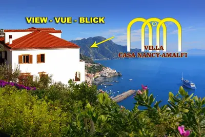 Image de Appartement in villa à Amalfi, avec  vue sur la mer et la Cote, parking, wifi