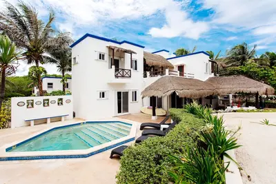 Image de Casa Playa Azul - Plage privée romantique Villa-Tankah - Cuisine, Wifi, Piscine, Sup,