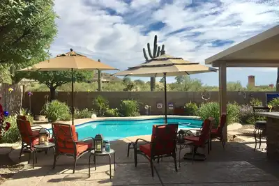 Image de Golf et soleil vous attendent dans un cadre naturel désertique de Sonora avec piscine chauffée