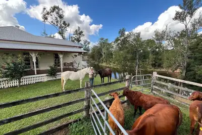 Image de Imbil Bridge Farm chalet 3br avant magique de la rivière