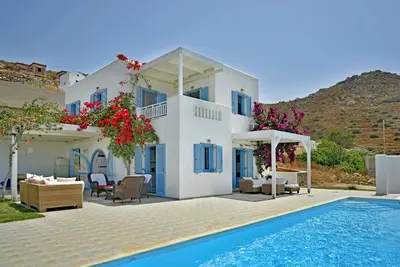 Image de SUPÉRIEURE Mikri Vigla Villa Avec Piscine & vues fantastiques, 400m plages exceptionnelles