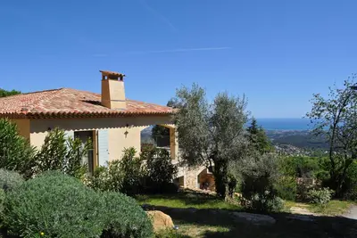 Image de Vence, vue mer, piscine, climatisation, haut villa appart 5 ***** terrasse