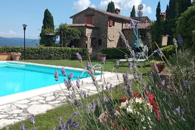 Image de Situé au-dessus de Mercatale di Cortona, à la frontière entre l’Ombrie et la Toscane. Wi-Fi gratuit