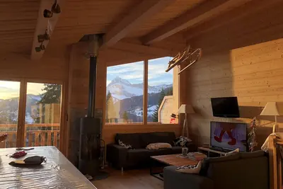 Image de Chalet 12 personnes au pied des pistes vue Mont Charvin
