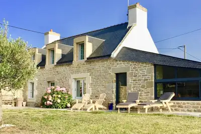 Image de Penty Bigouden classé 4* Saint Guenole plage de Pors Carn grand jardin