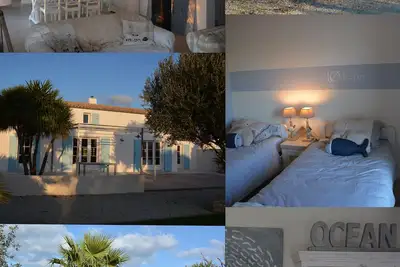 Villa de standing avec piscine dans un environnement calme et sauvage