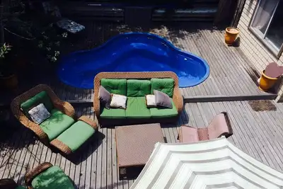 Image de Étapes vers l'océan, piscine, la maison avec tout.