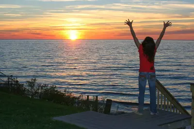 Image de The Lake Michigan House ~ couchers de soleil parfaits sur le lac Michigan!