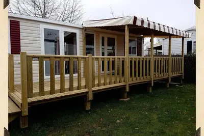 Image de Mobil Home 6/8p L Climatise Camping 4 Etoiles Val De Loire