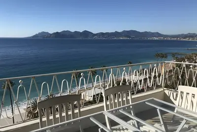 Image de Front de mer, vue panoramique sur baie de Cannes, terrasse dernier étage