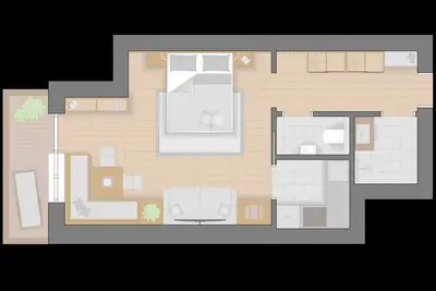 Image de Spielberg 1 grande chambre à coucher, 1 petite chambre à coucher - Erbhof Hinterrain