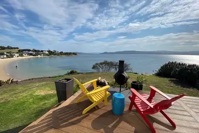 Image de Bouteille de vin de Tasmanie gratuite, Total Beachfront Cottage entièrement équipé et confortable