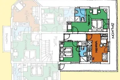 Image de App. Type C / 2 chambres / 2 salles de bain, Wc - Rosina Aberger, maison