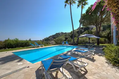 Image de Cannes-Mandelieu, Villa 10 pers. , clim. , Piscine chauffée, vue imprenable
