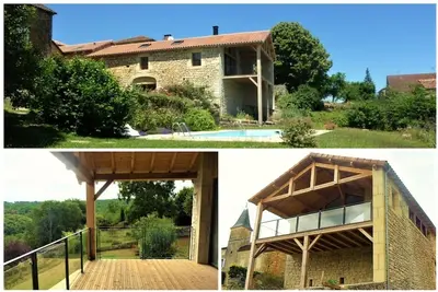 Image de Nouvelle rénovation de luxe d'une ancienne grange en pierre dans une bastide médiévale