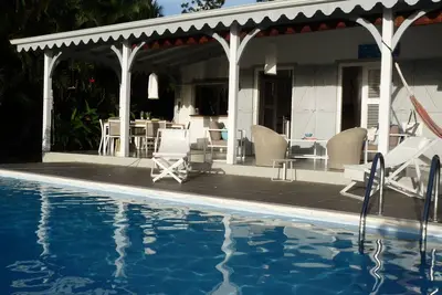 Villa créole vue mer piscine le carbet de rose animaux acceptés
