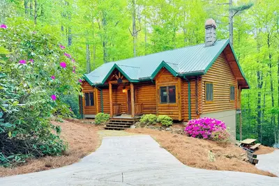 Image de Designer Log Cabin - Outdoor Fire Pit - Resort Services