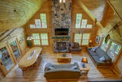 Image de Log Cabin Lodge de Devil's Lake State Park, ski alpin, Cascade Mtn, Dells