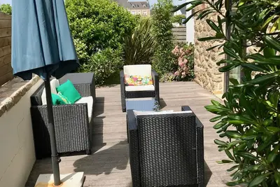Image de Maison de vacances Ă Quiberon avec jardin clos.