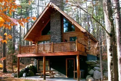 Image de \"Wildwood in the Pines\" - Unique cabine Adirondack Connexion - High Peaks