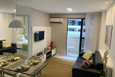 Image de NEO107_BeiraMarBeachPajuçaraComView, Air conditionné, Wi-Fi.