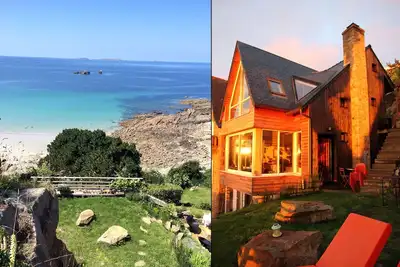 Image de vue imprenable face à la mer : « Neiz ar roch » Le nid sur le rocher