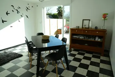 Image de Baie Du Mt St Michel -Plage, maison avec garage, terrasse, jardin clos, wifi gratuit