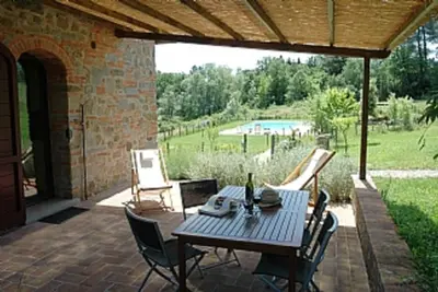Image de ferme avec piscine, emplacement paisible et panoramique près de firenze, Sien