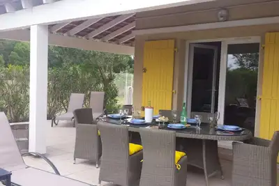 Image de Climatisé Beach Villa avec piscine partagée