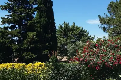 Image de charmante villa  climatisée, avec jardin et piscine
