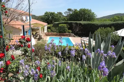 Image de Spacieuse villa climatisée avec piscine privée et jardins clos