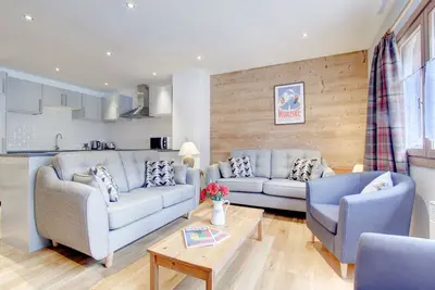 Image de La Dranse - juste à côté de l'église dans le centre du village de Morzine